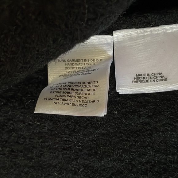 Kasper Open Front Colorblock Cardigan Womens Medium Black White Wool Old Money - Picture 7 of 10